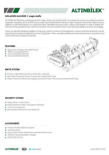 MOLASSES MACHINE / single shafts