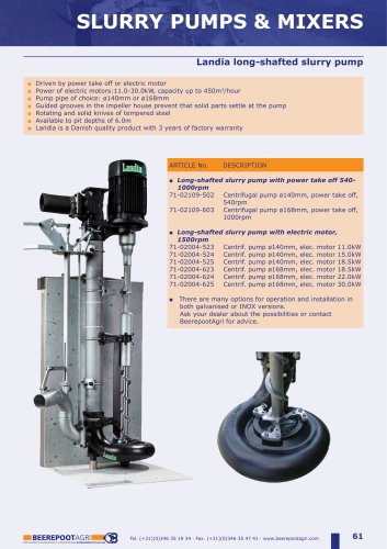 Slurry pumps & mixers