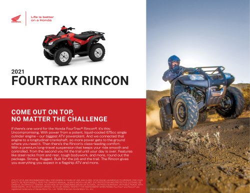 2021 FOURTRAX RINCON