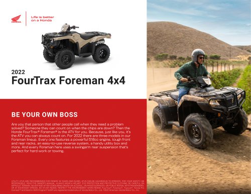 2022 FOURTRAX FOREMAN 4X4