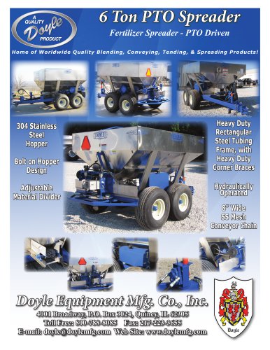 6 Ton PTO Ground Wheel Drive Spreader