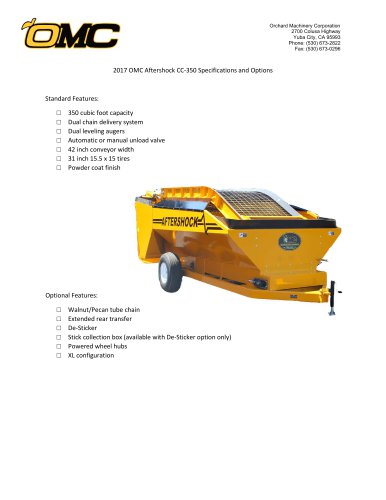 2017 OMC Aftershock CC-350 Cart