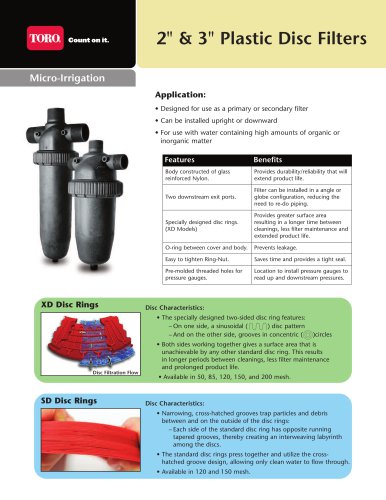 XD & SD Manual Filters