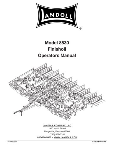 Model 8530 Finisholl Operators Manual