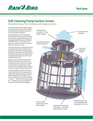 Self-Cleaning Pump Suction Screen