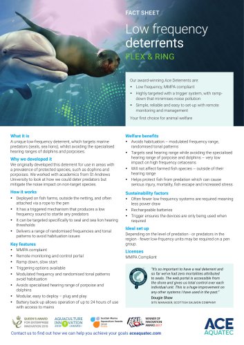 Low frequency deterrents FLEX & RING