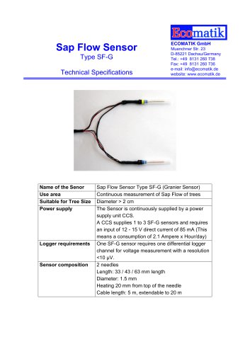 Sap Flow Sensor