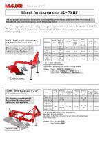 Plough for compact tractor