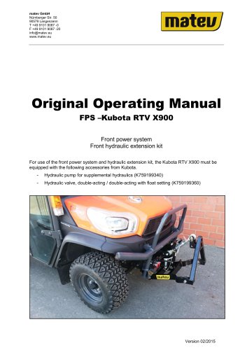 FPS –Kubota RTV X900