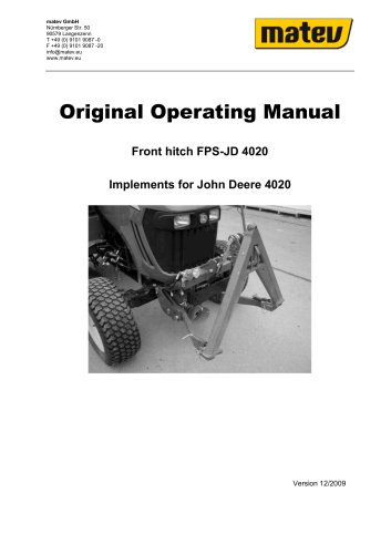 Front hitch FPS-JD 4020