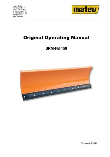 Operating Manual SRM-FB 150