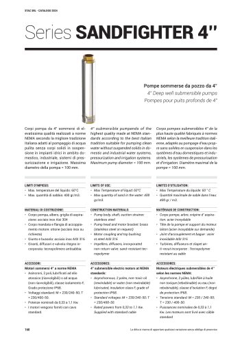 4″ submersible pumps SANDFIGHTER