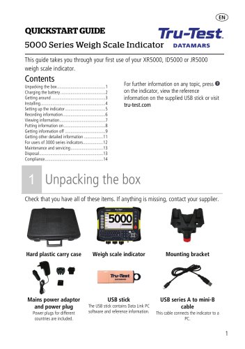 JR5000 ID5000 XR5000 Quickstart Guide