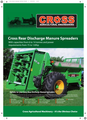 Cross Rear Discharge Manure Spreaders