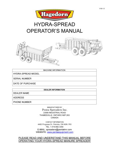 SPREADERS MANUAL