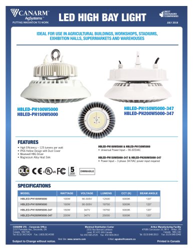 LED HIGH BAY LIGHT