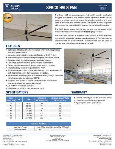 SERCO HVLS FAN