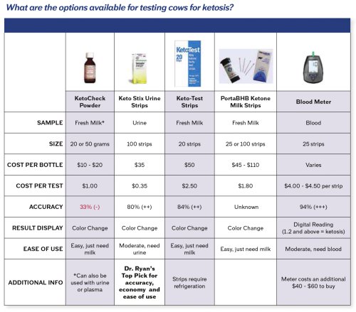 Ketosis Testing Chart