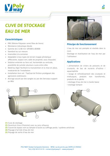 CUVE DE STOCKAGE EAU DE MER