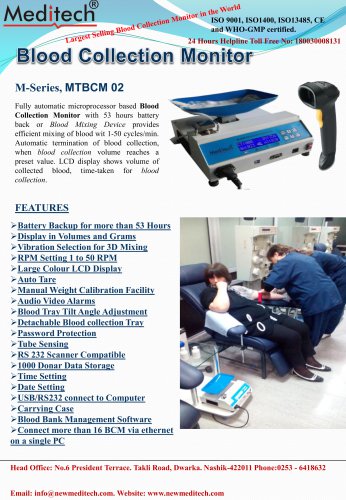 Blood Collection Monitor Meditech