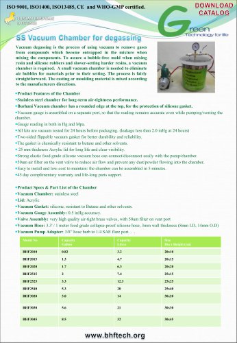 SS Vacuum Degassing Chamber