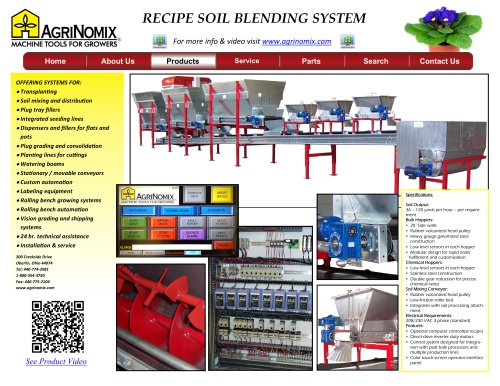 Recipe Blending Soil System