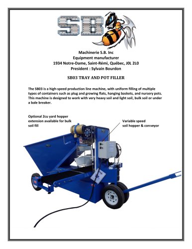 SB 03 Tray and pot filler