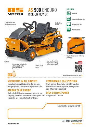 AS 900 Enduro Ride-on Mower