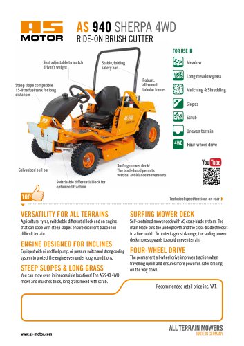 AS 940 Sherpa 4WD Ride-on Mower