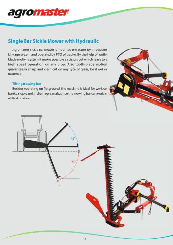 Single Bar Sickle Mower With Hydraulic