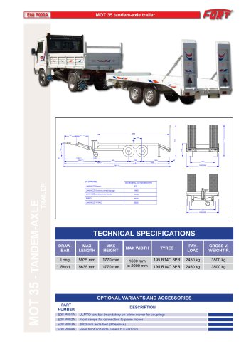 MOT 35 tandem-axle trailer