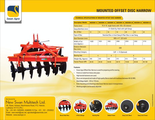 MOUNTED OFFSET DISC HARROW