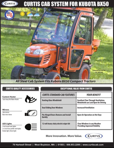 CURTIS CAB SYSTEM FOR KUBOTA BX50