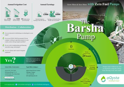 Product Brochure of Barsha Pump