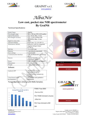 Alba - Technical Specifications