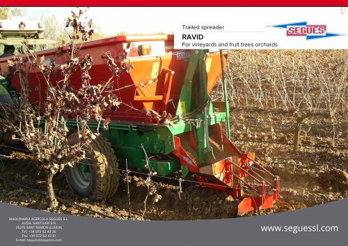 RAVID spreader for vineyards