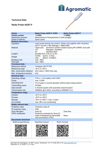Radio Probe AGST-F