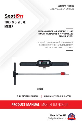 PRODUCT MANUAL: SPOTON® TURF MOISTURE METER