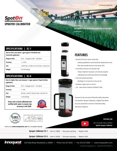 SPRAYER CALIBRATOR