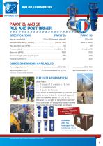 PAJOT 26 and 50 air post driver data sheet