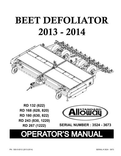 BEET DEFOLIATOR 2013-2014