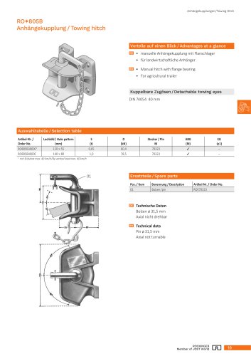 RO*805B Towing hitch