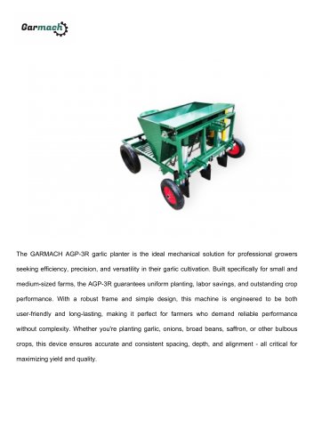 Garlic planter AGP-3R