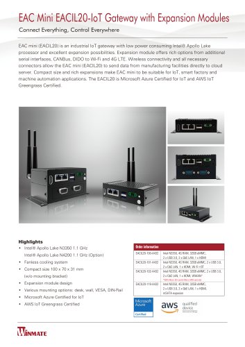 EAC Mini EACIL20-IoT Gateway with Expansion Modules