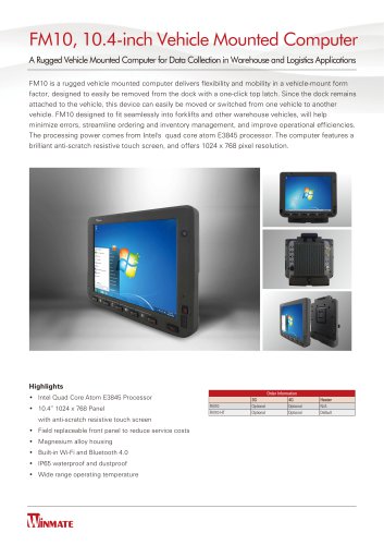 FM10 - 10.4-inch Vehicle Mount Computer