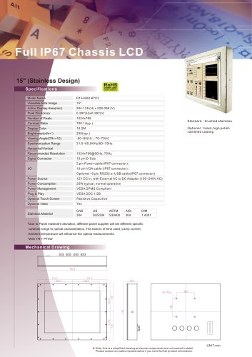 Full IP67 Chassis LCD