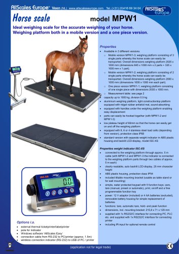 Horse Scale MPW1