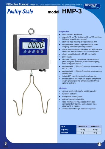 Poultry Scale HMP-3