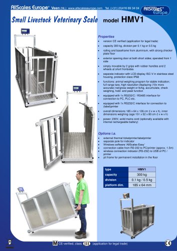 Small Livestock Veterinary Scale HMV1