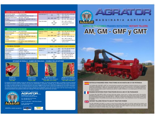 AGRATOR AM ROTARY HOE 3.1M-4.1M